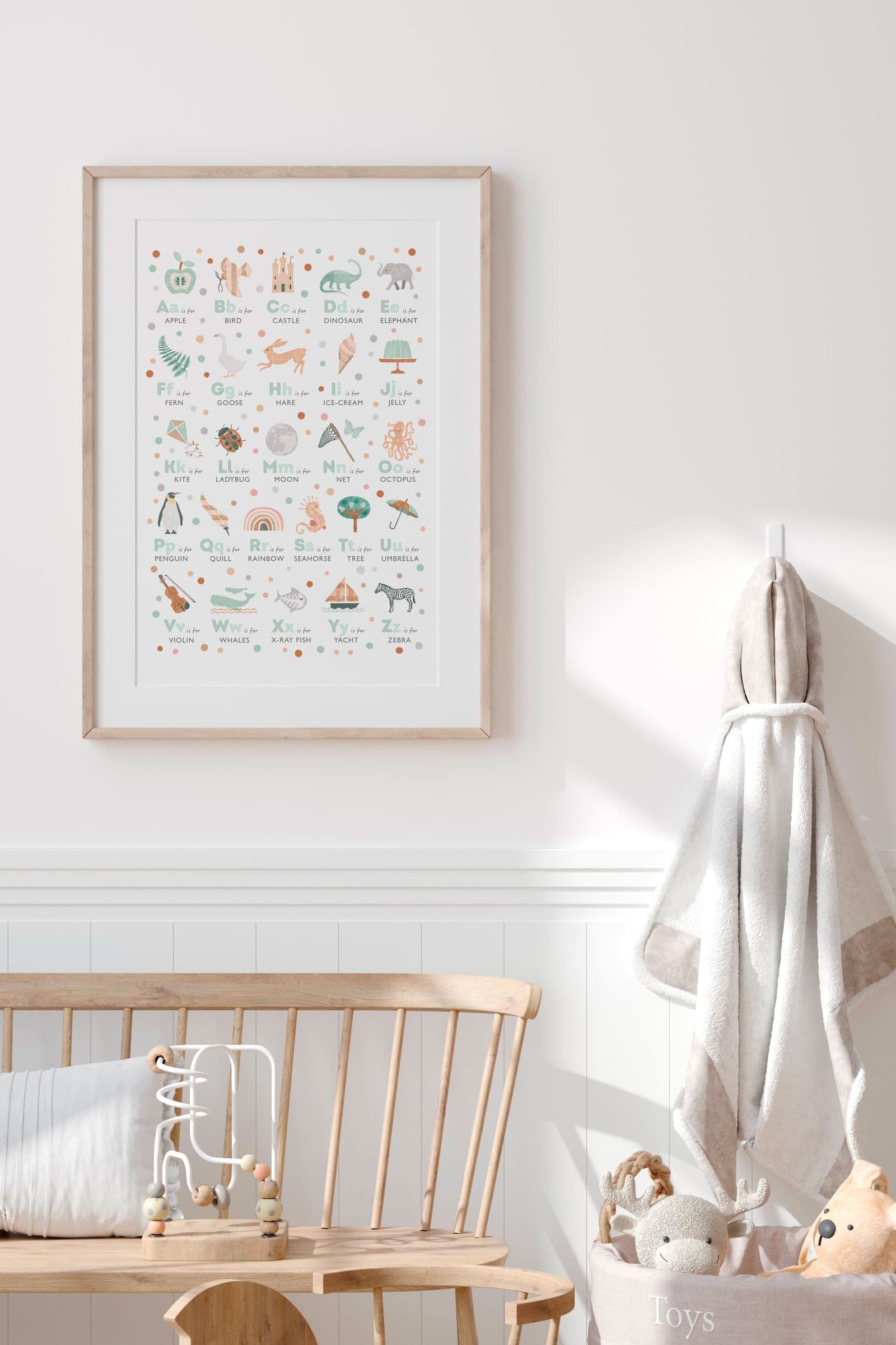 Children's Boho Alphabet Nursery Print - PaperPaintPixels