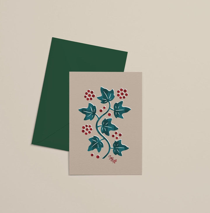 Modern Luxury Christmas Card Multipack – Christmas Foliage - PaperPaintPixels