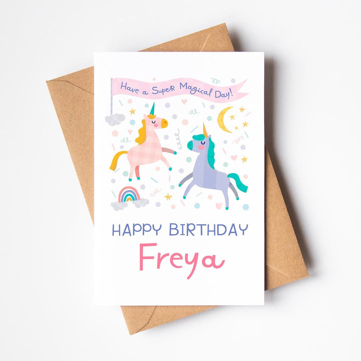 The Enchanted Unicorn Birthday Card - PaperPaintPixels
