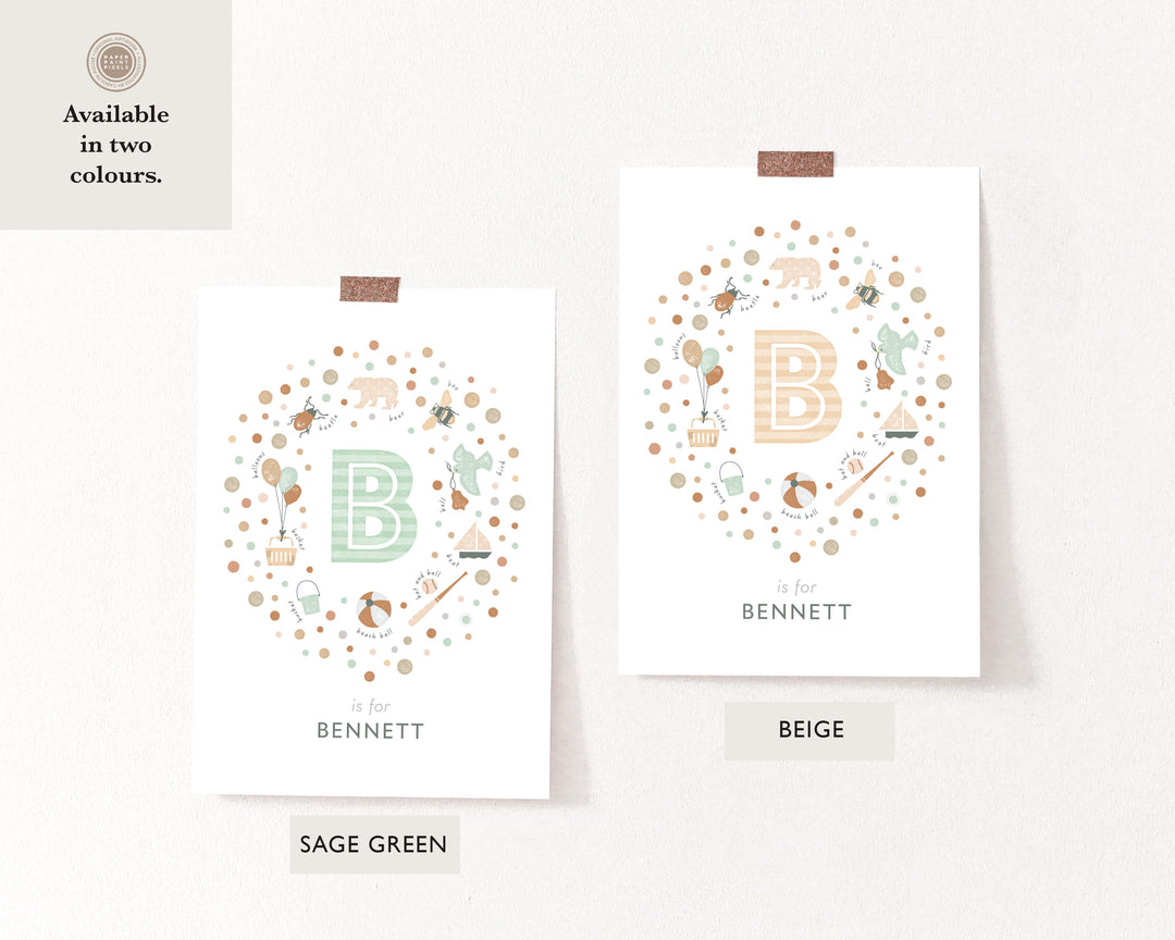 The Gentle Monogram Print - PaperPaintPixels
