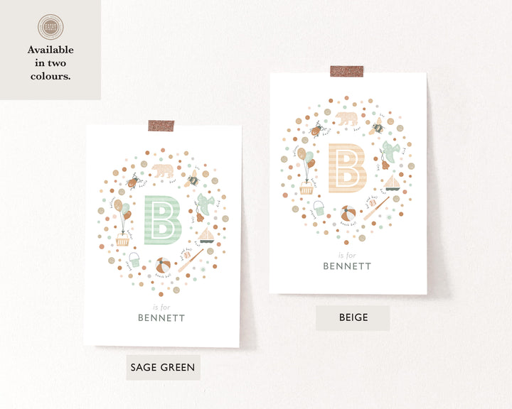 The Gentle Monogram Print - PaperPaintPixels