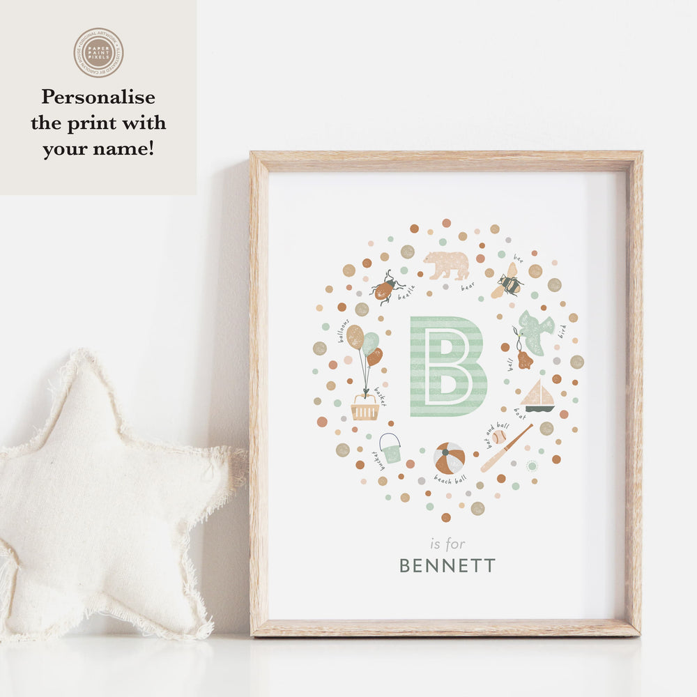 The Gentle Monogram Print - PaperPaintPixels