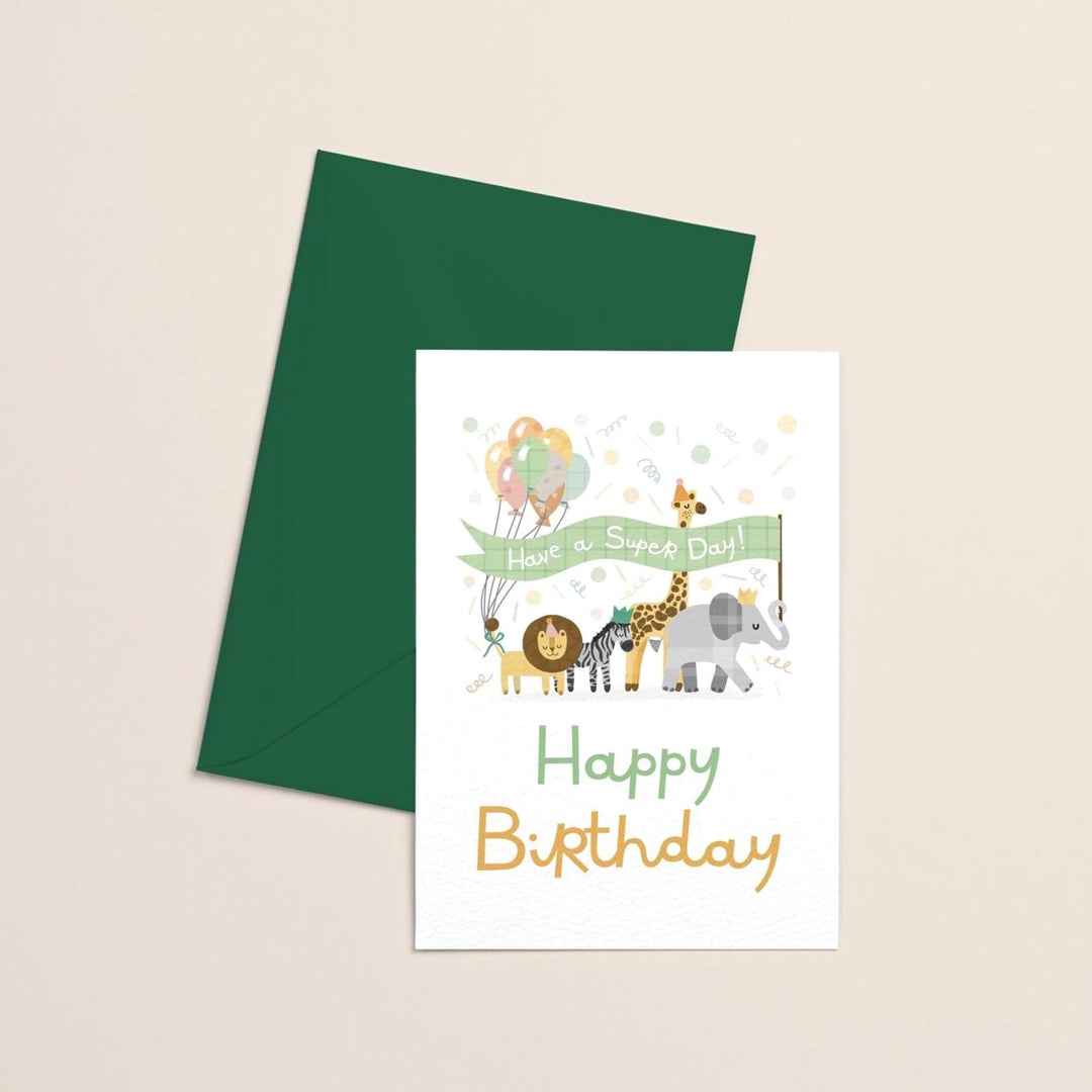 The Safari Celebration Personalised Card - PaperPaintPixels