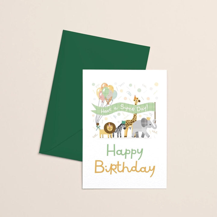 The Safari Celebration Personalised Card - PaperPaintPixels
