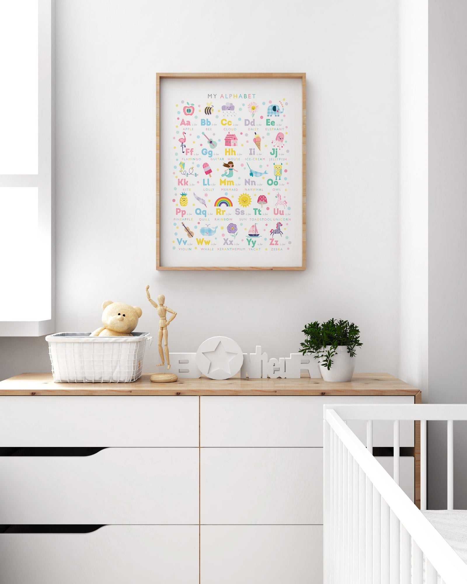 Girls Alphabet Print - PaperPaintPixels