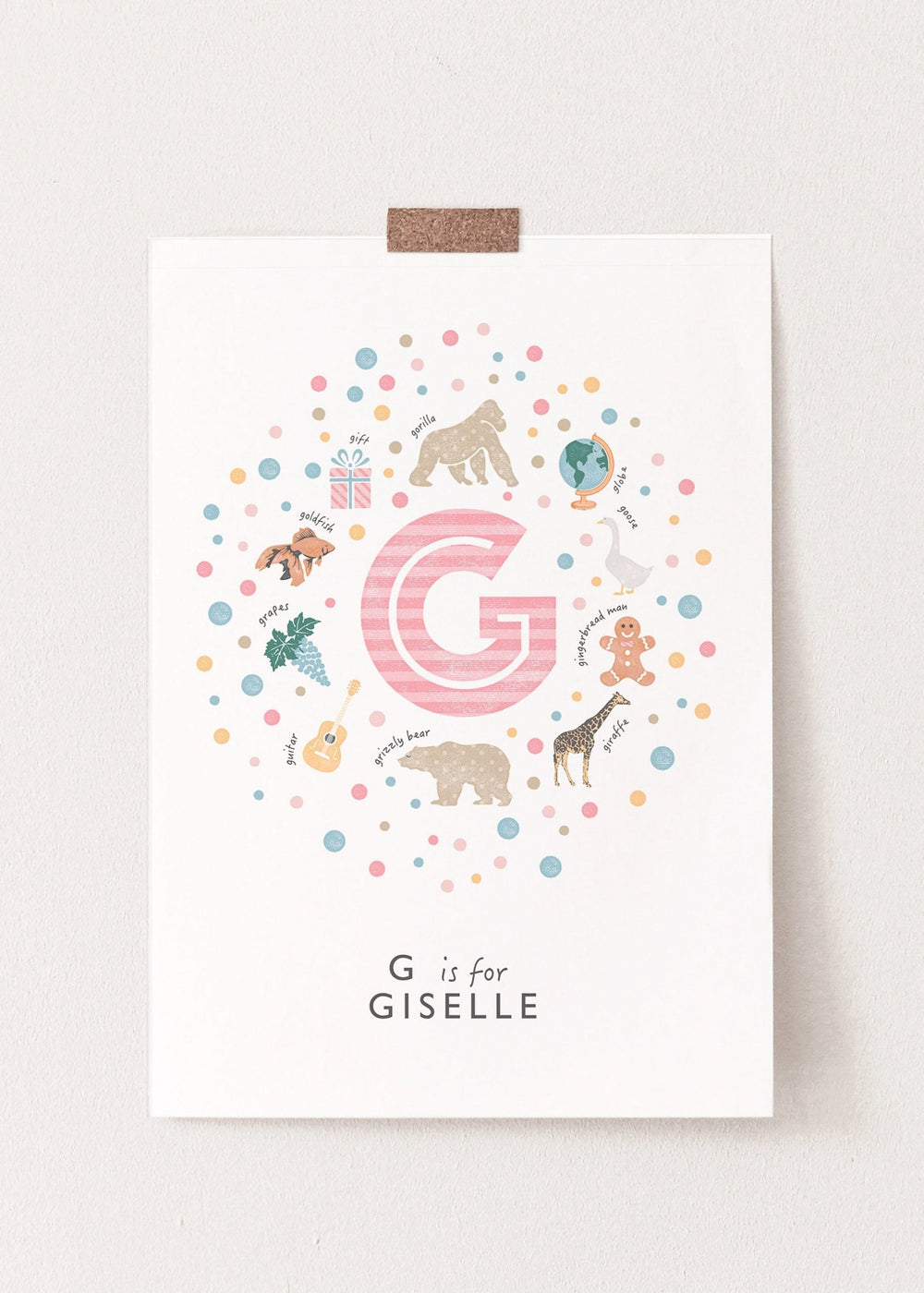 Girls Initial Letter G Print - PaperPaintPixels