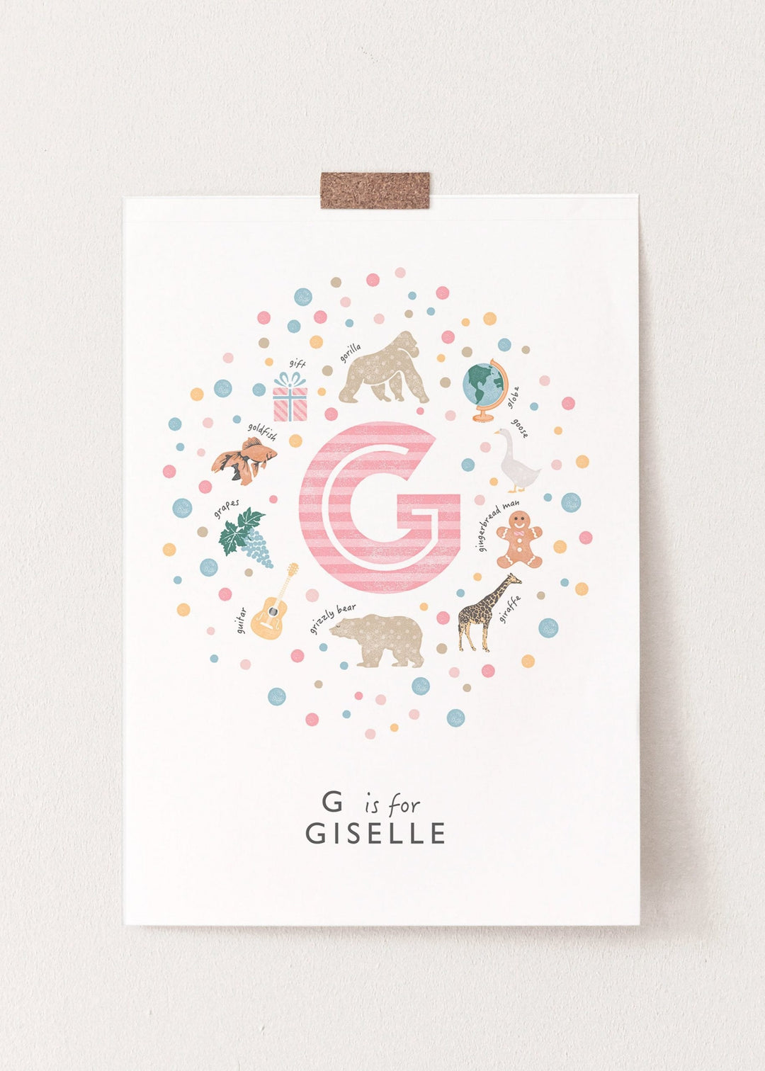 Girls Initial Letter G Print - PaperPaintPixels