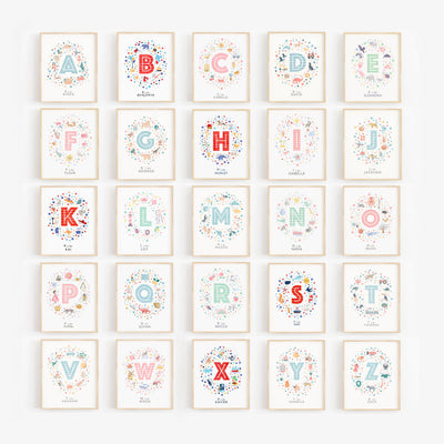 Girls Initial Letter M Print - PaperPaintPixels