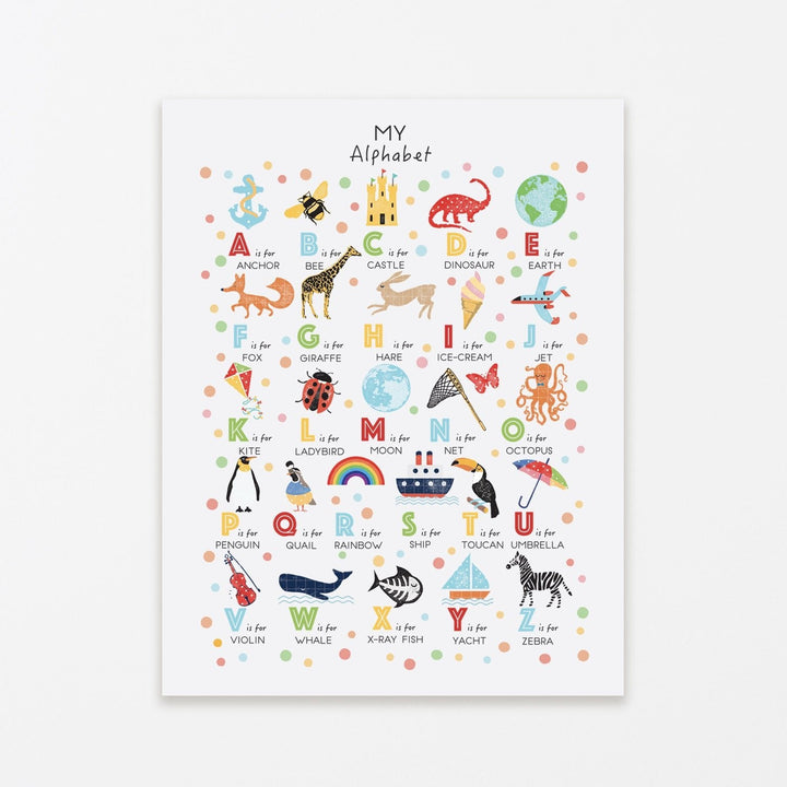 My Alphabet Poster - Uppercase - PaperPaintPixels
