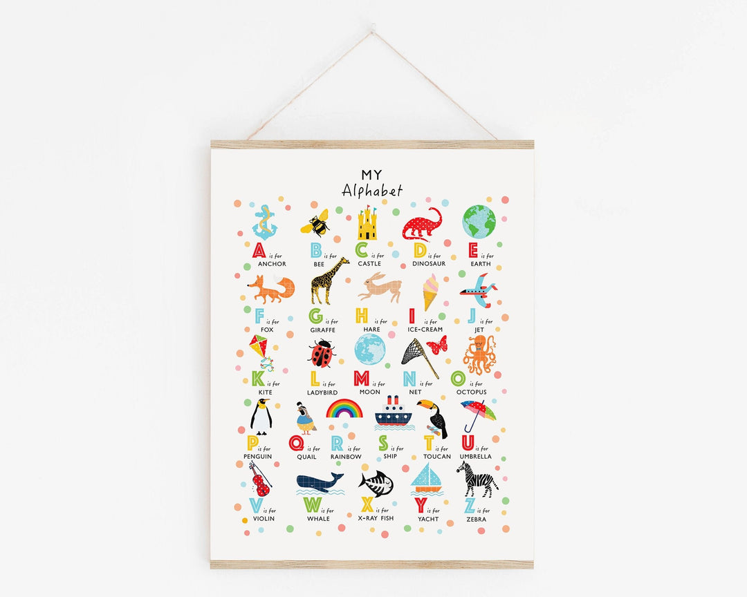 My Alphabet Poster - Uppercase - PaperPaintPixels