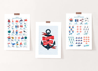 Nautical Print Set of 3 - PaperPaintPixels