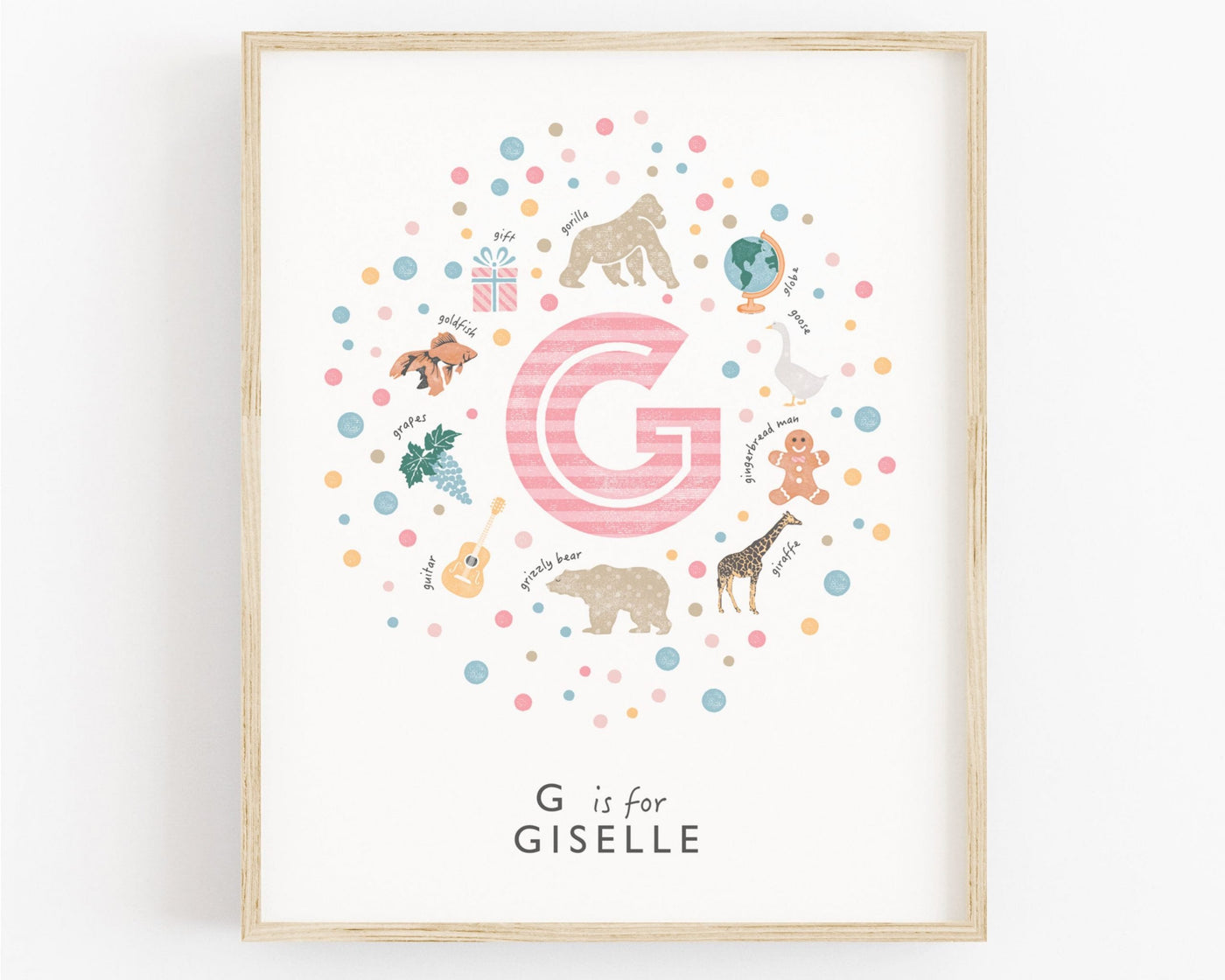 Girls Initial Letter G Print - PaperPaintPixels