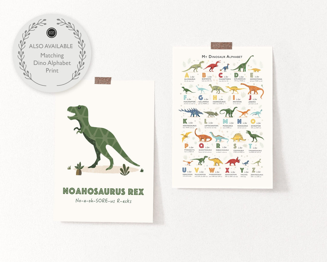 T - Rex Personalized Gift for Kids - PaperPaintPixels