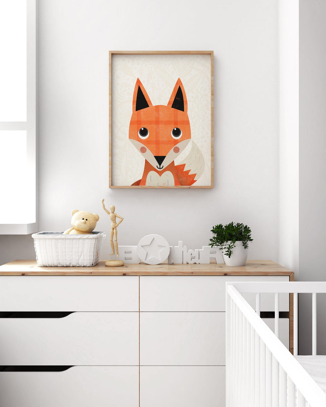 Woodland Animals Fox Nursery Print - PaperPaintPixels