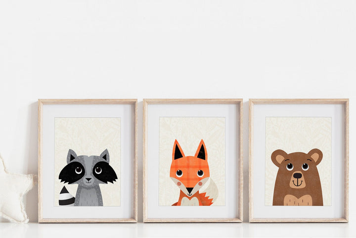 Woodland Animals Nursery Prints - PaperPaintPixels