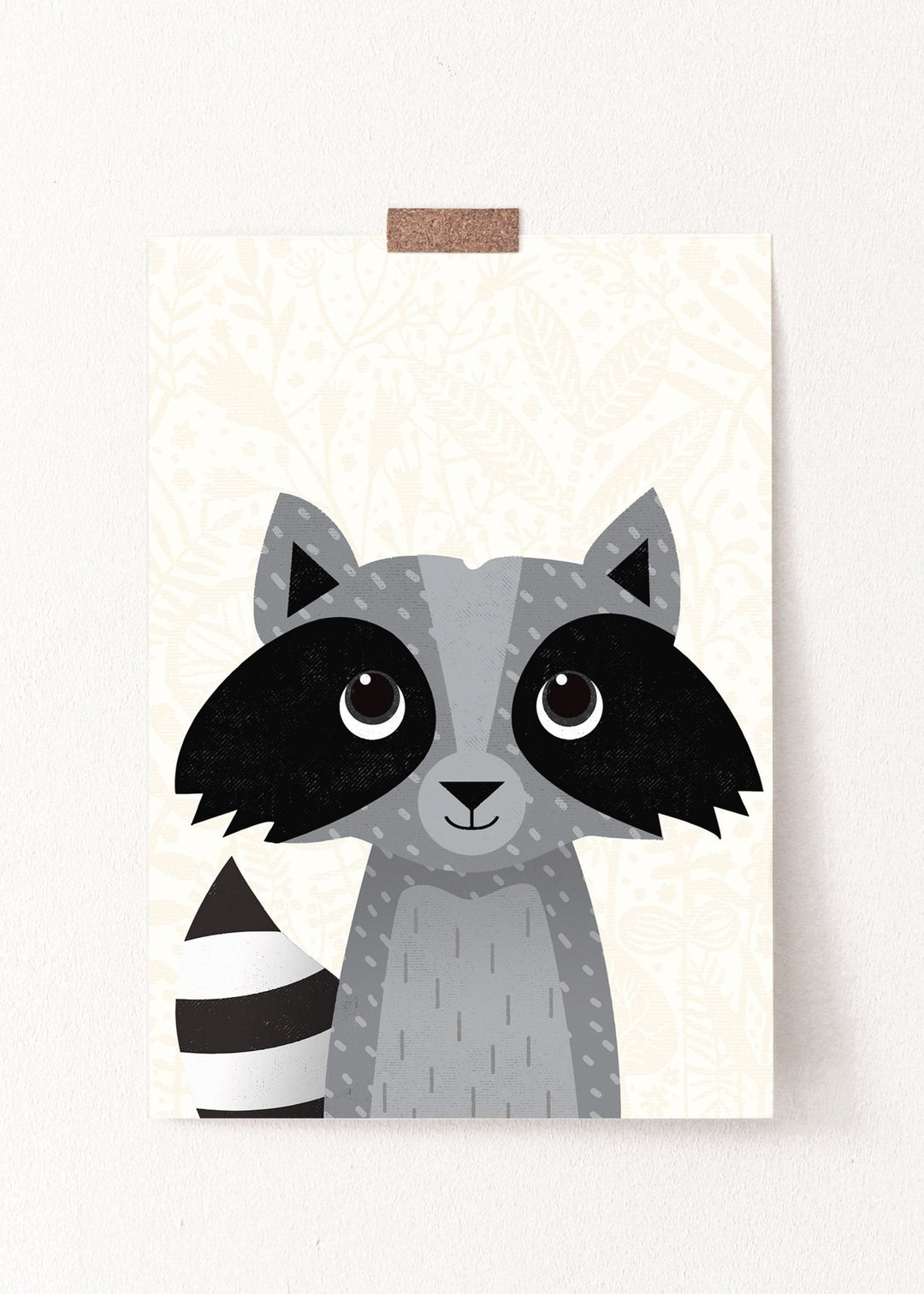 Woodland Animals Racoon Nursery Print - PaperPaintPixels