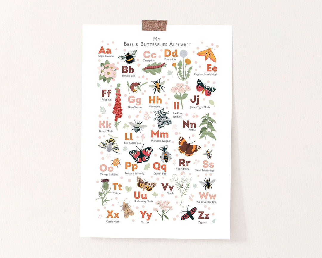 Bees & Butterflies Art- An A-Z - PaperPaintPixels