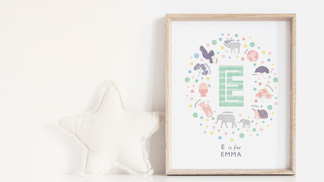 Girls Initial Prints