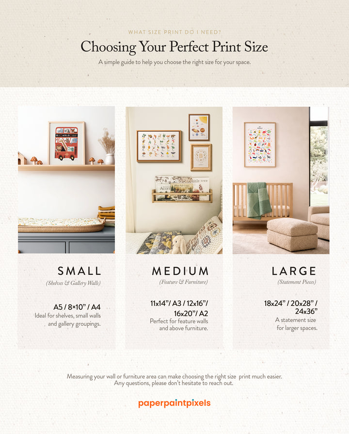 Personalised Space Alphabet Print | Solar System ABC Poster & Nursery Wall Art