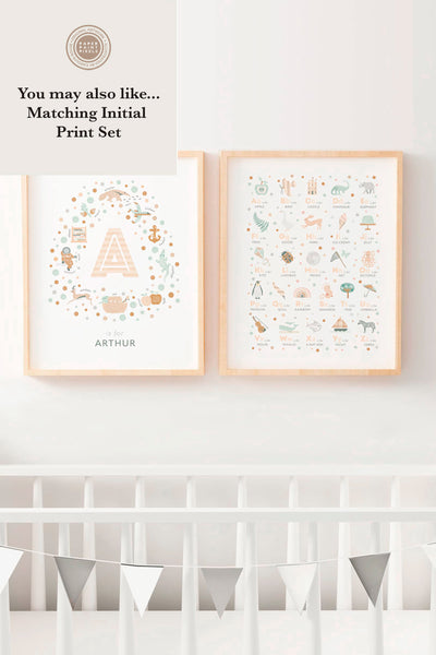 Children's Boho Alphabet Nursery Print