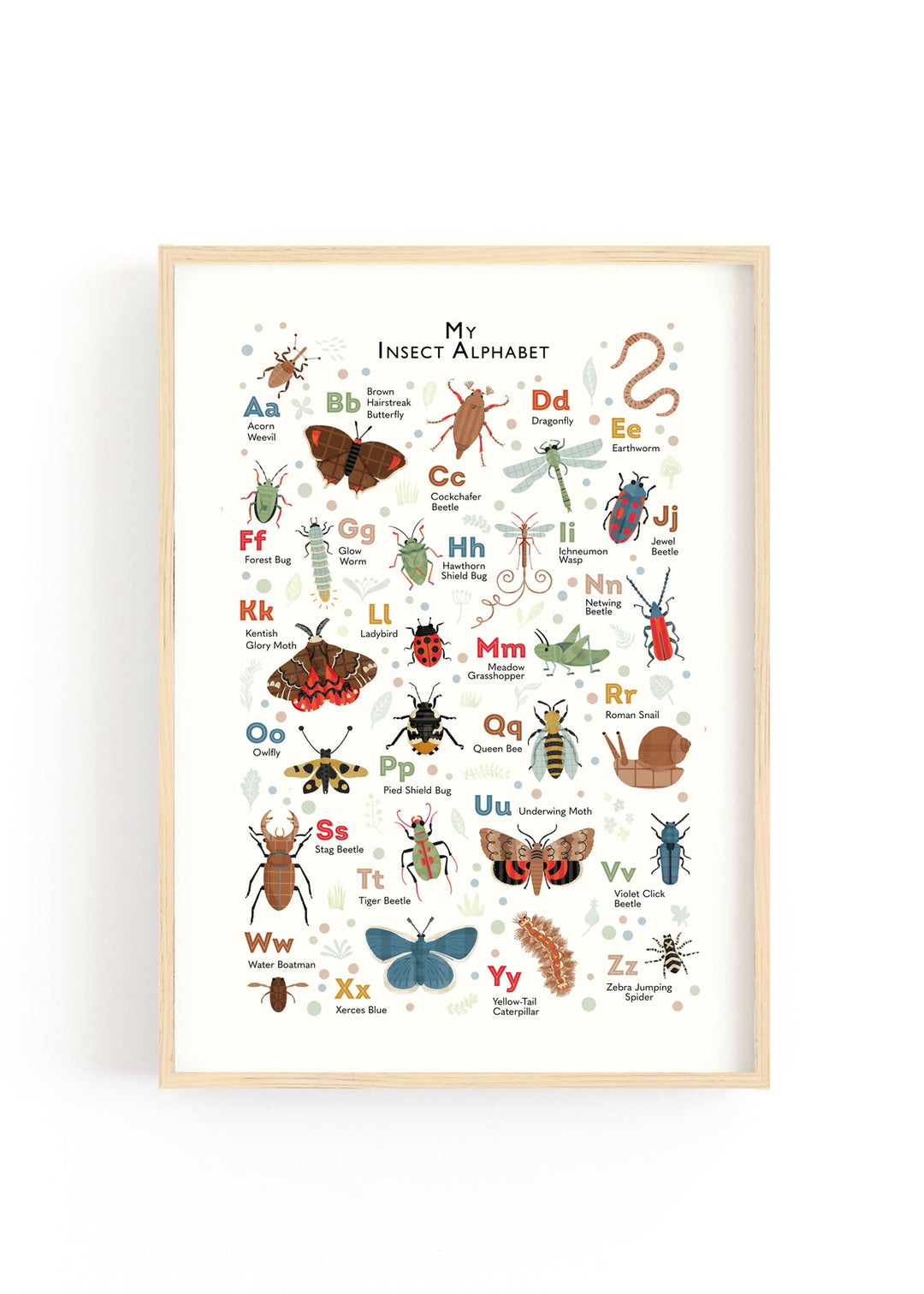 An Alphabet of Curious Insects - PaperPaintPixels