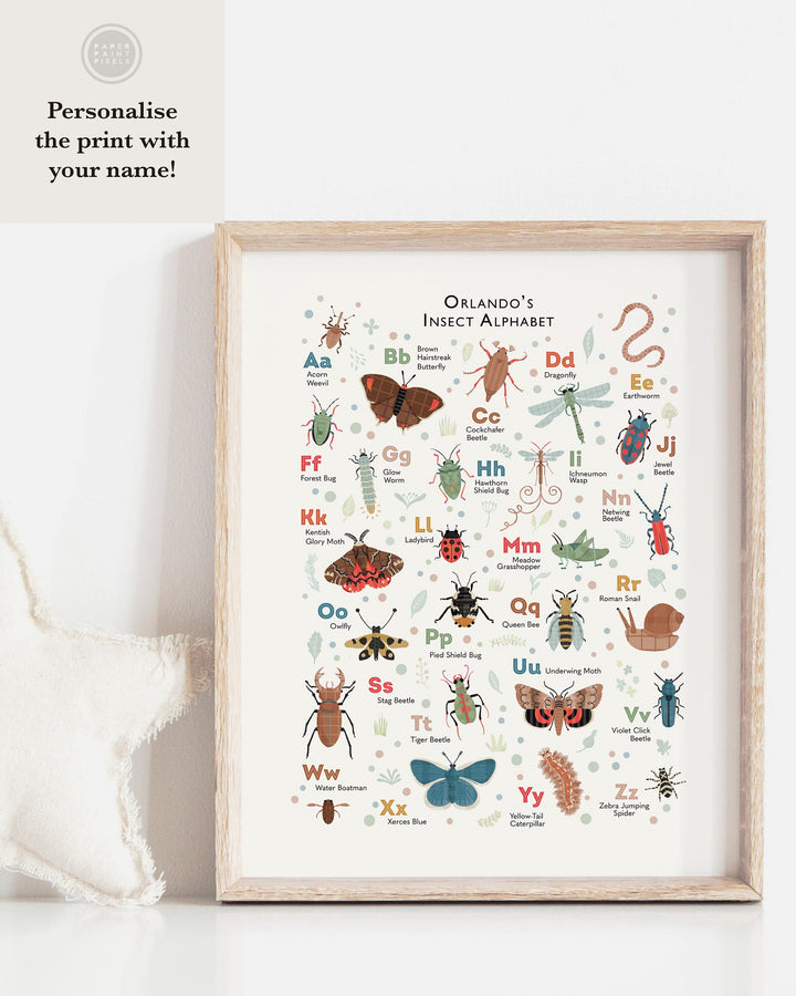 An Alphabet of Curious Insects - PaperPaintPixels