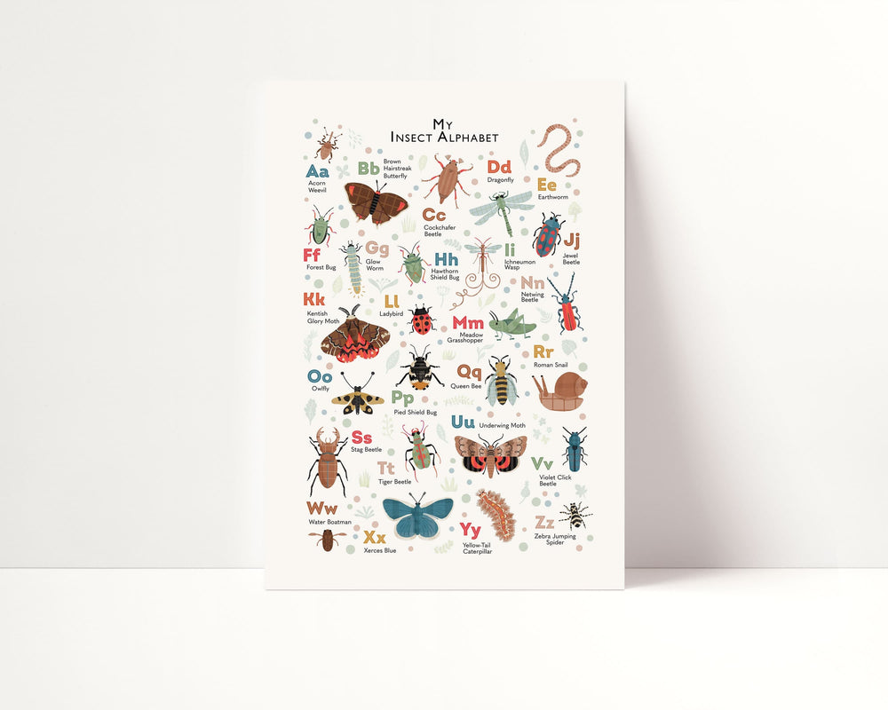 An Alphabet of Curious Insects - PaperPaintPixels