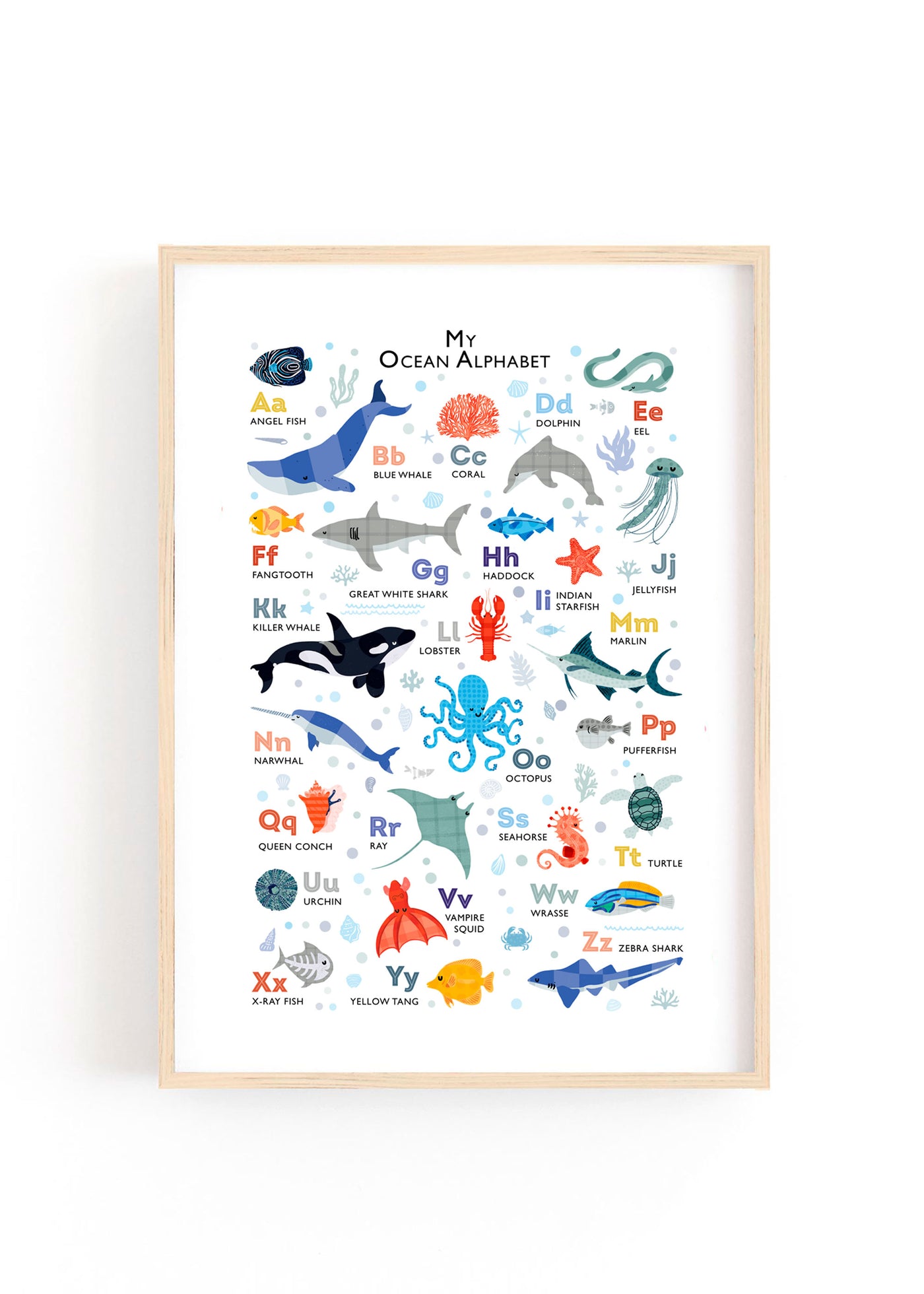 a picture of a poster of ocean animals