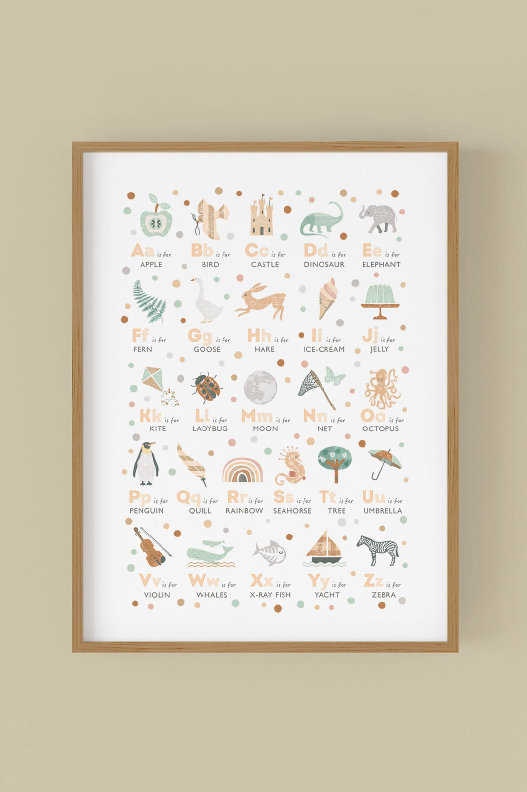 Children's Boho Alphabet Nursery Print - PaperPaintPixels