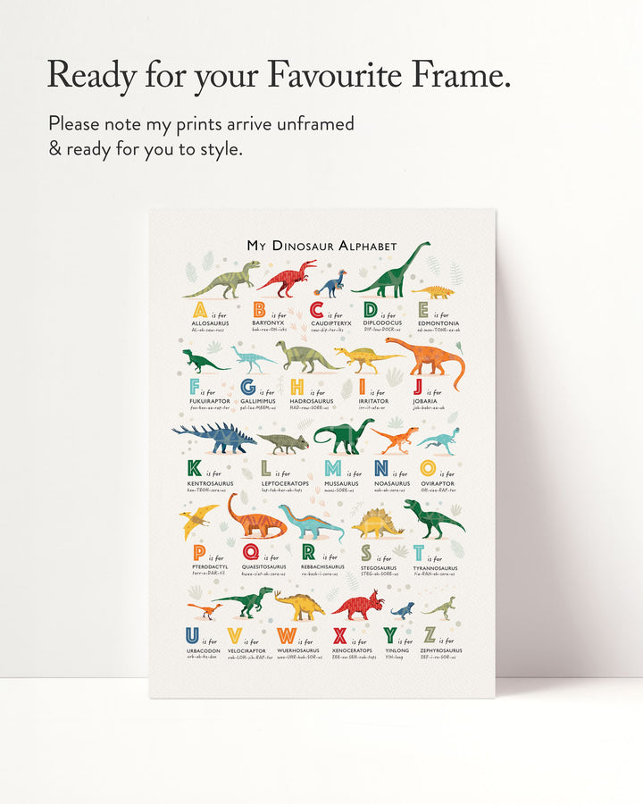 The Dinosaur Alphabet Print