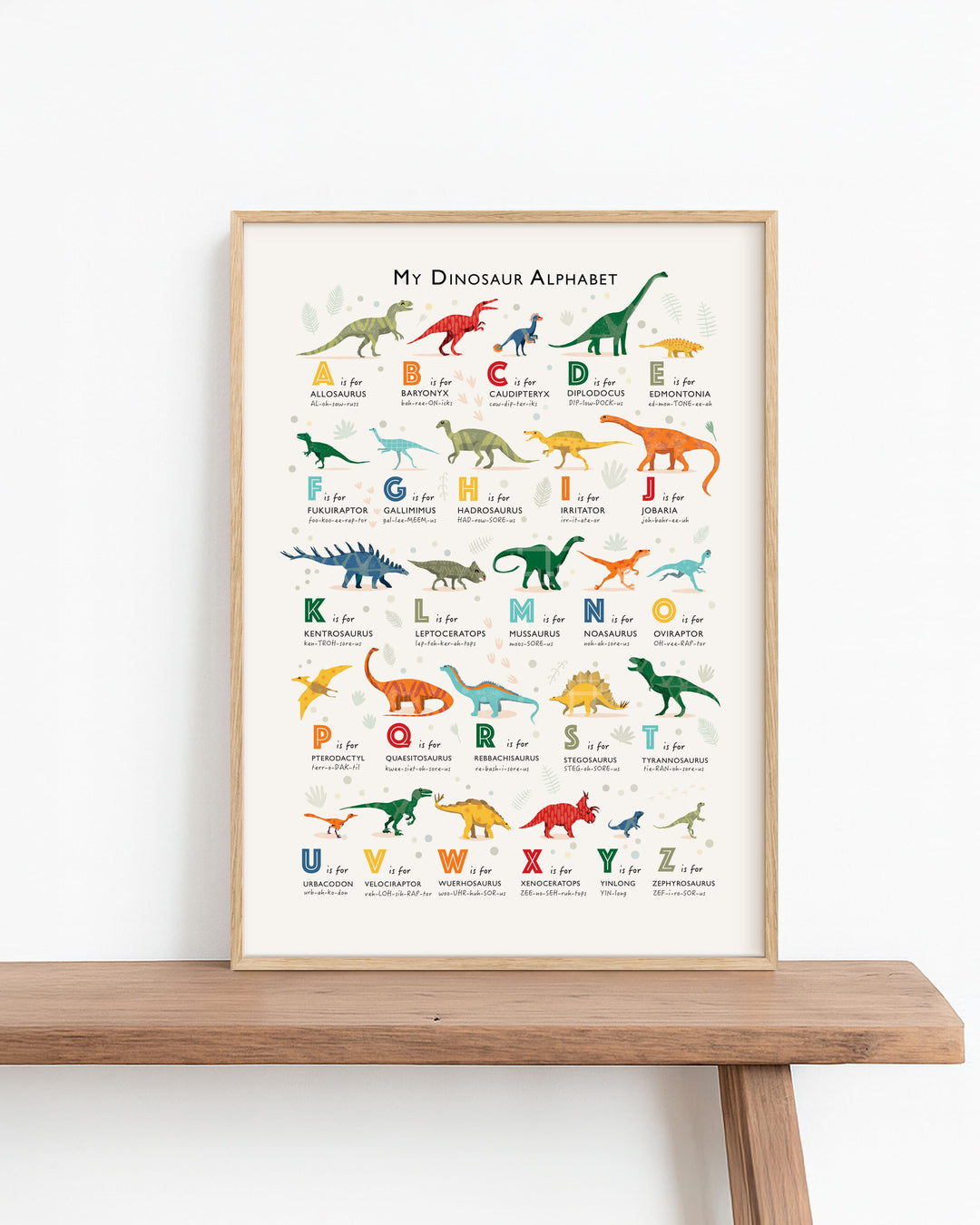 The Dinosaur Alphabet Print