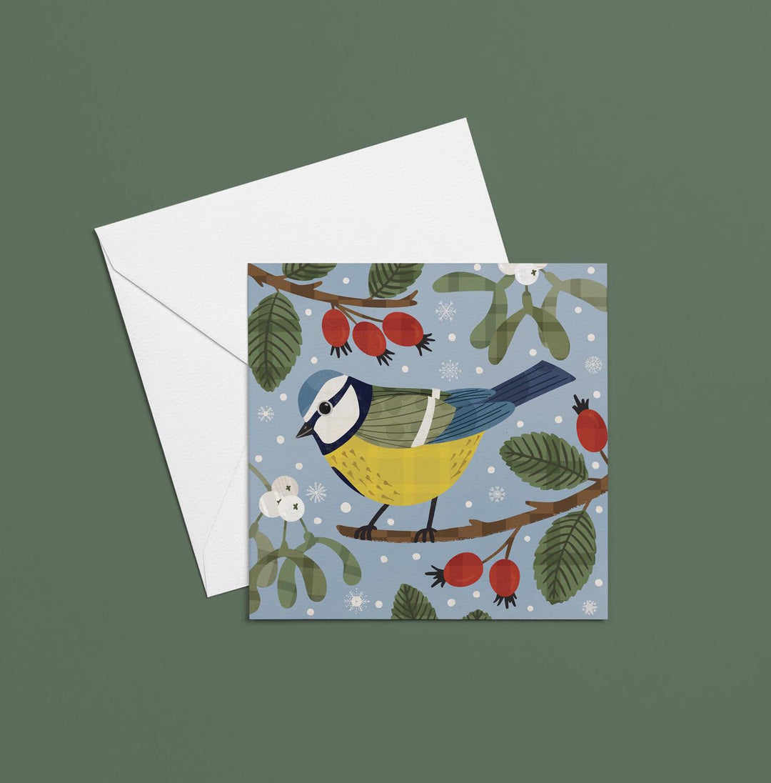 Blue Tit Christmas Card