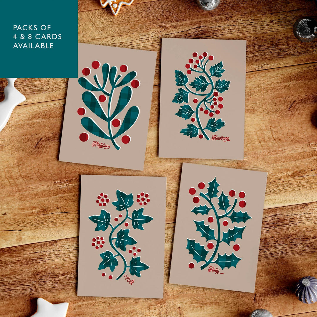 Modern Luxury Christmas Card Multipack – Christmas Foliage