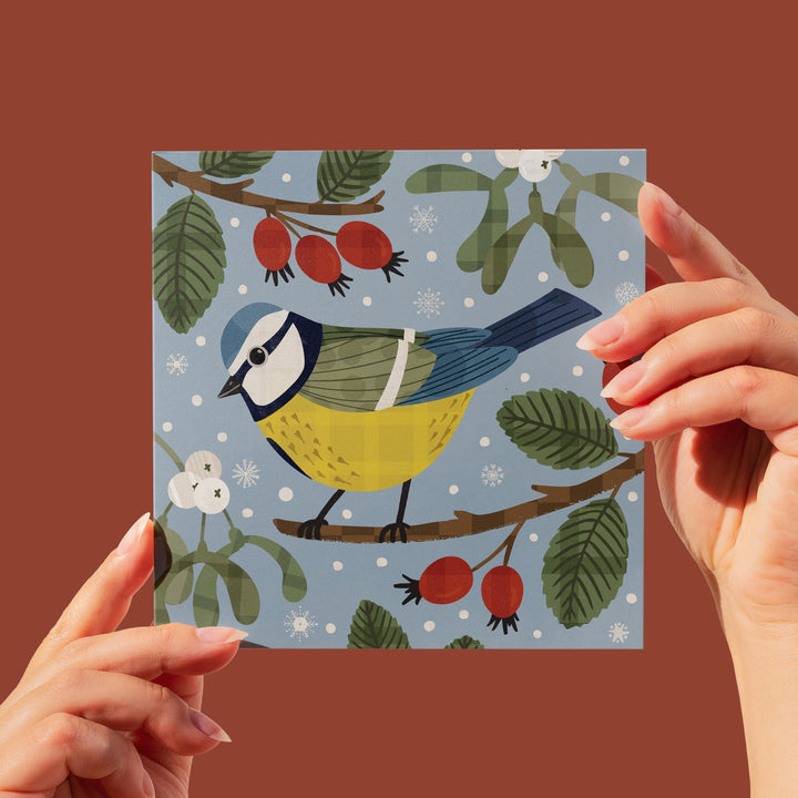 Blue Tit Christmas Card