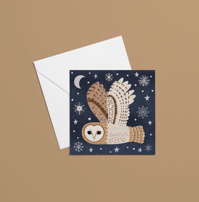 British Barn Owl Christmas Card