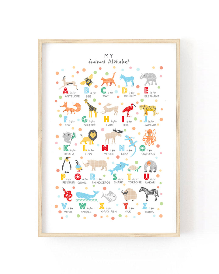 Animal Alphabet Print