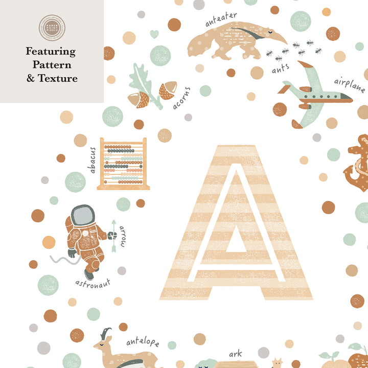 Personalised Initial Letter A Print – Custom Name Art for Baby Nursery & Kids Room
