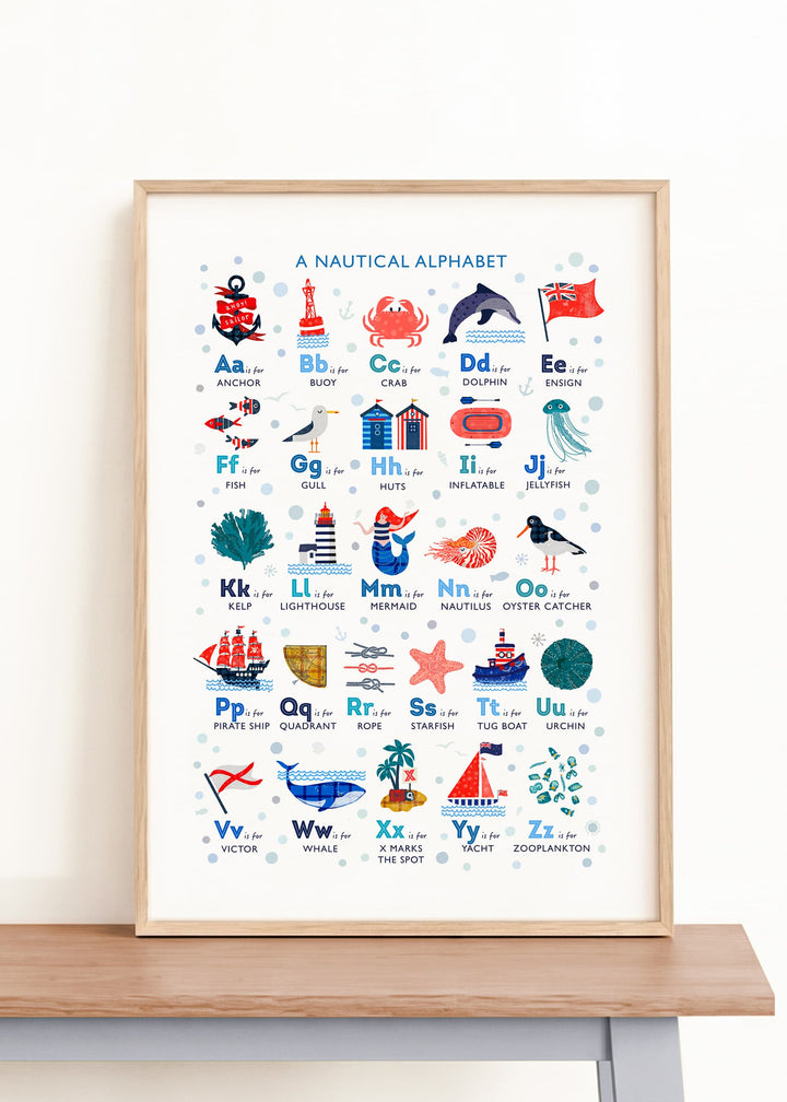 A Nautical Alphabet Print, from Anchor to Zooplankton