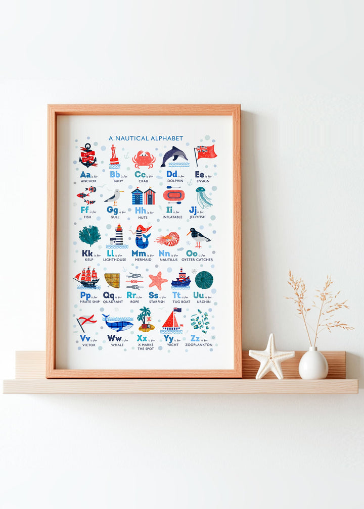 A Nautical Alphabet Print, from Anchor to Zooplankton