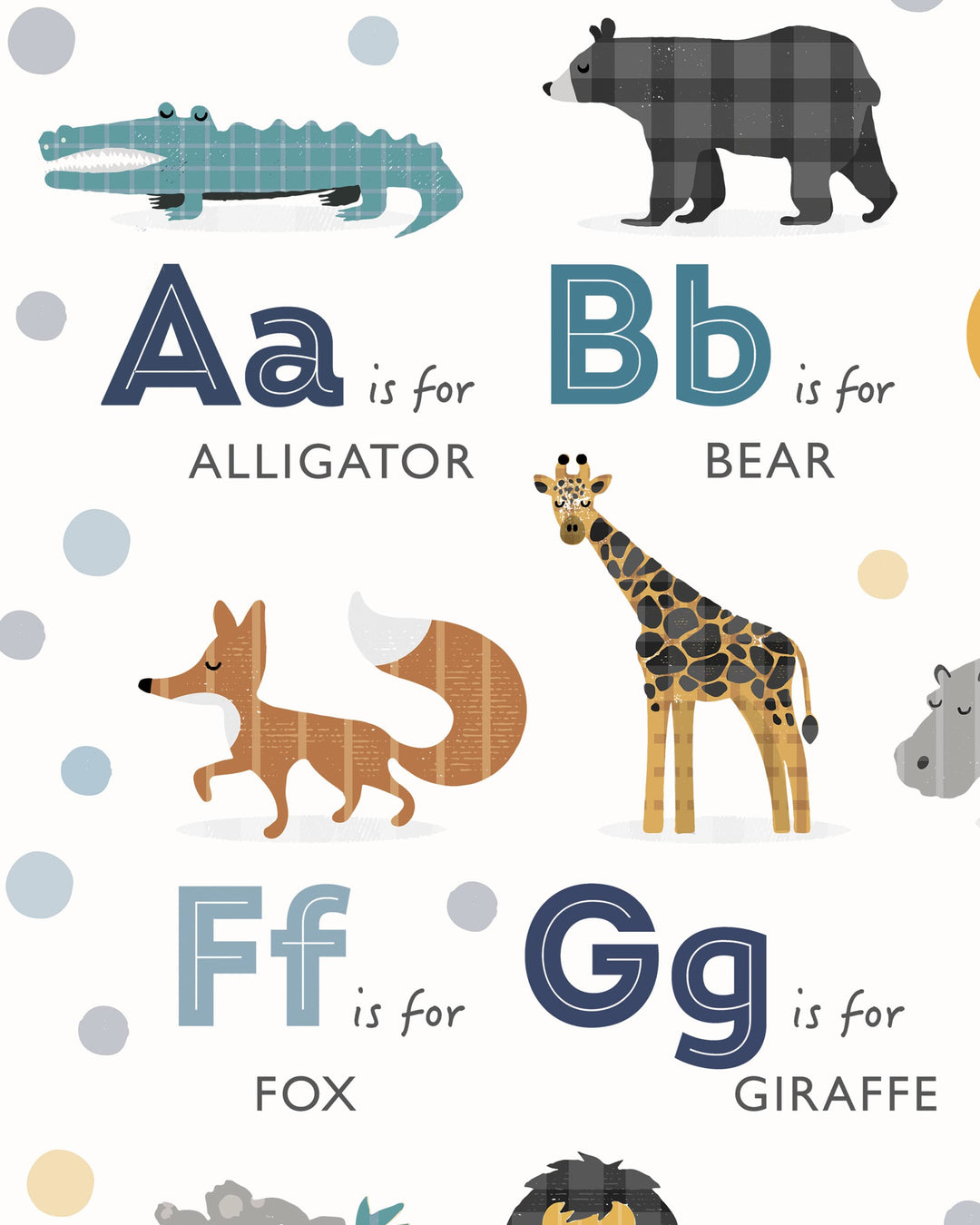 Navy Animal Alphabet Art