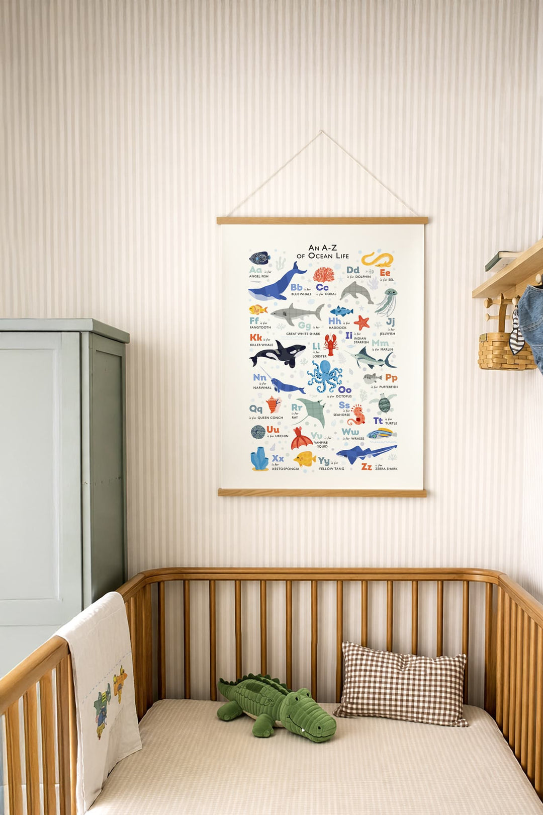 Ocean Animals Alphabet Print, Sea Life ABC Poster (Trade)