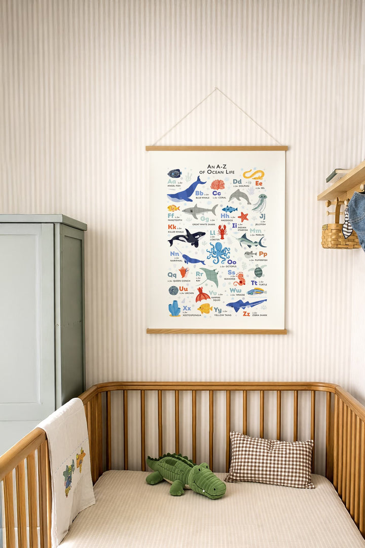 Ocean Animals Alphabet Print, Sea Life ABC Poster (Trade)