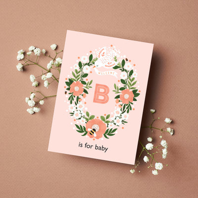 B is for Baby Card- Pink