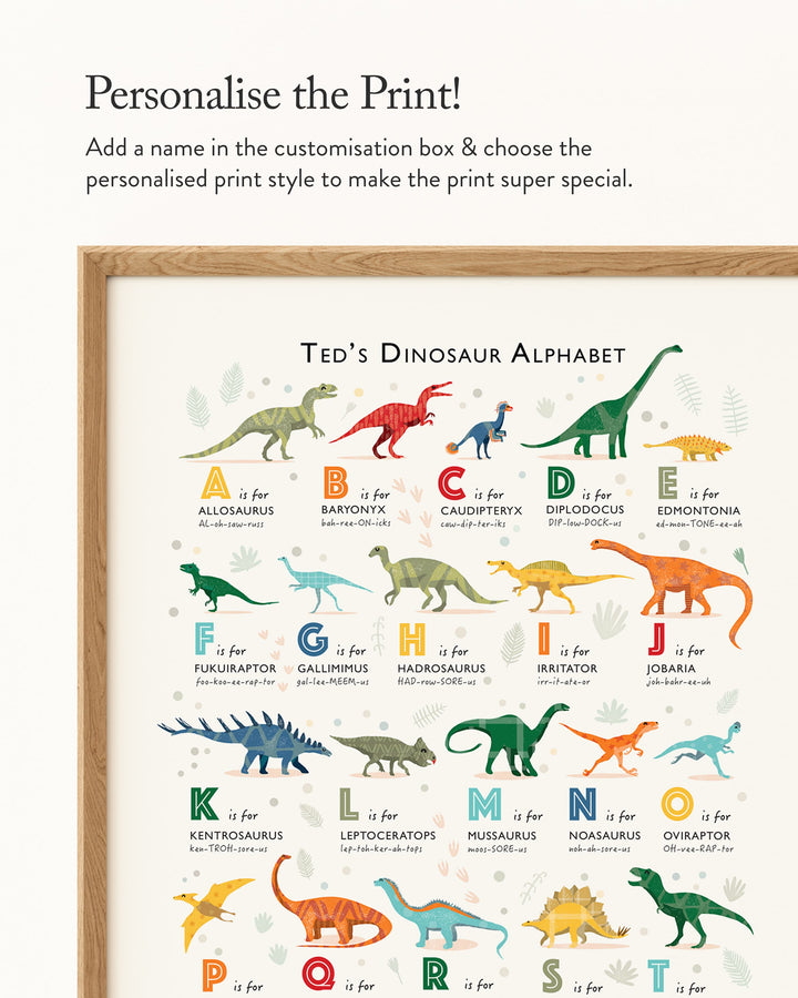 The Dinosaur Alphabet Print