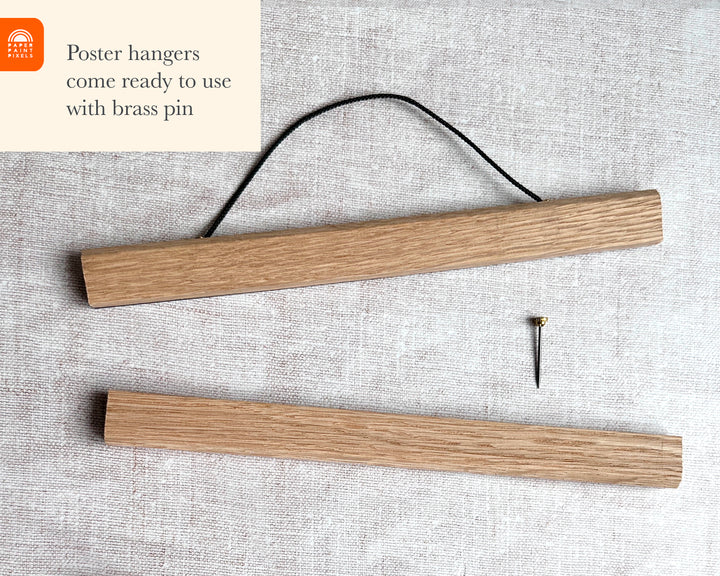 Oak Poster Hangers
