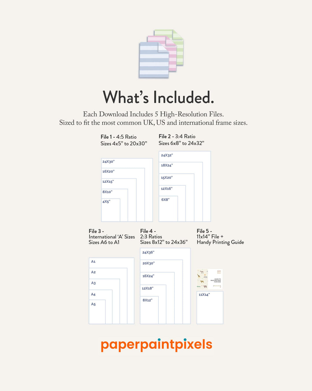 Information sheet about included files for high-resolution prints with &