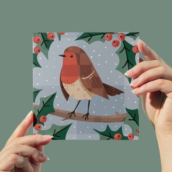 Robin Christmas Card - PaperPaintPixels