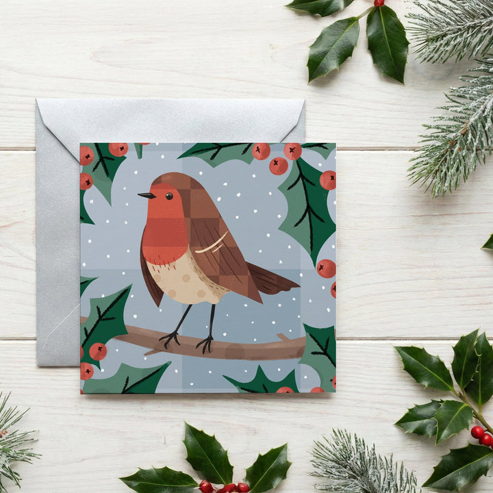 Robin Christmas Card - PaperPaintPixels