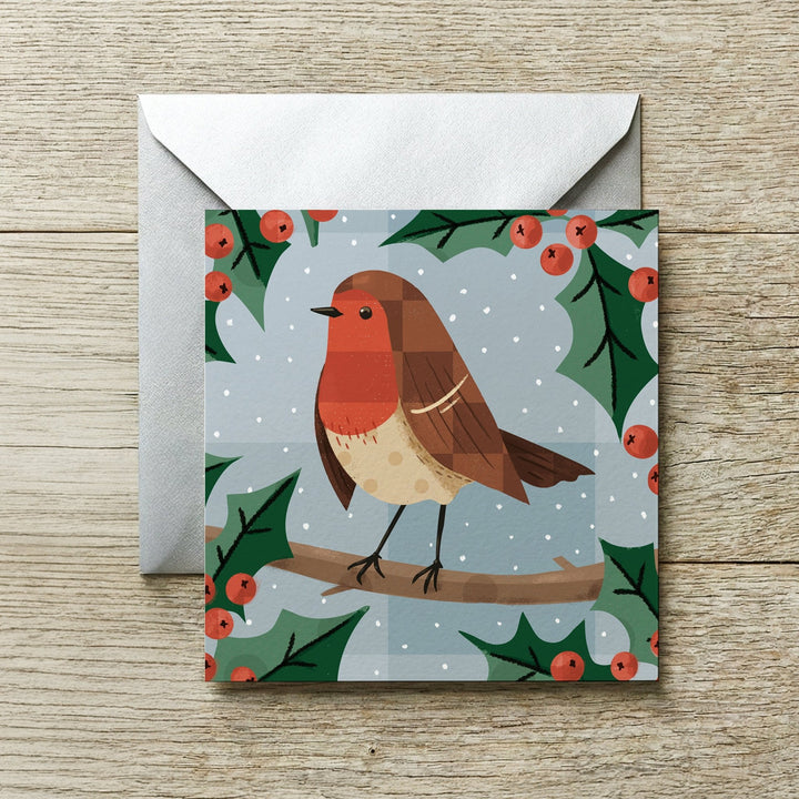 Robin Christmas Card - PaperPaintPixels
