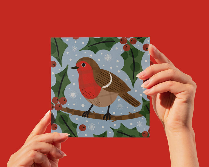 Robin Christmas Card - PaperPaintPixels